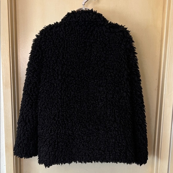 Audrey 3+1 Cozy Black Teddy Jacket size S - Picture 5 of 10